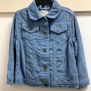 NWT Girls Light Blue Corduroy Jean Jacket, Size 5
